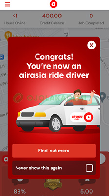 Daftar AirAsia Ride Driver